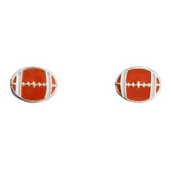 Kids Sterling Silver Football Soccer Earrings - 3 Pairs