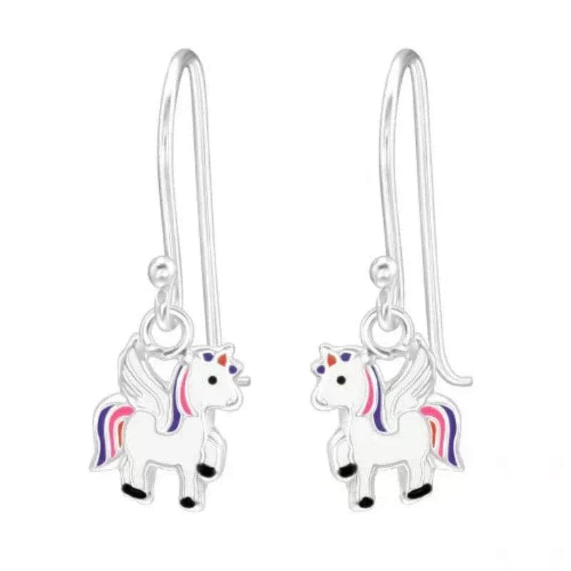 Kids Silver Unicorn hanging Earrings