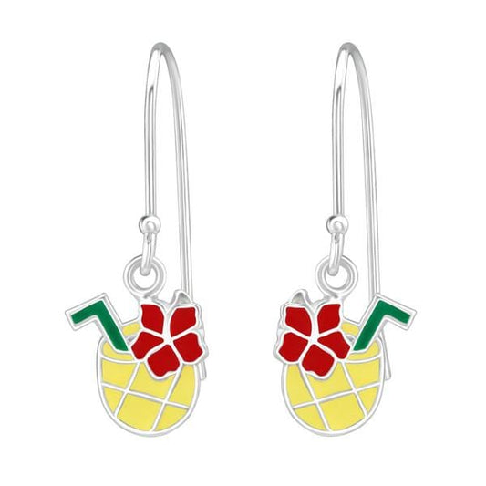 Kids  Silver Pineapple Juice Earrings