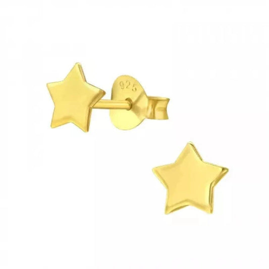 Gold Star Stud Earrings