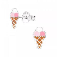 Silver Ice Cream Earrings for Girls