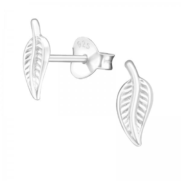 Sterling Silver Leaf Earrings