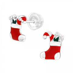 Kids Silver Socks  Earrings