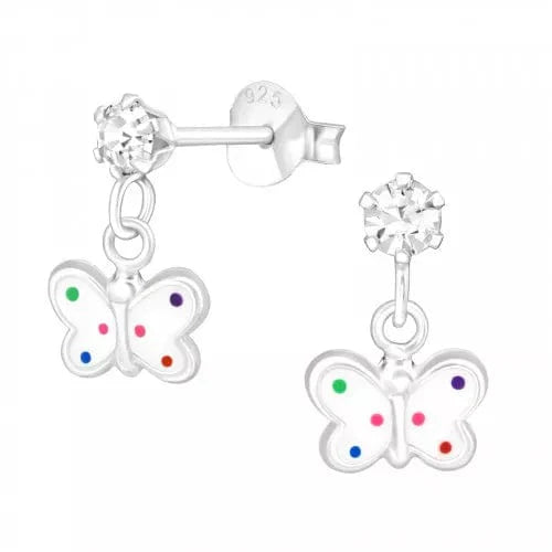 Kids Silver butterfly Stud Earrings