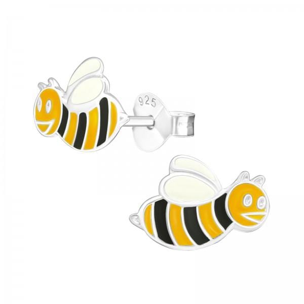 Kids Silver Bee Stud Earrings