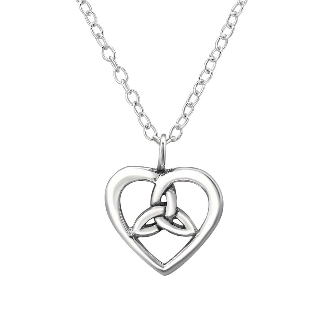 Sterling Silver Celtic Heart Necklace