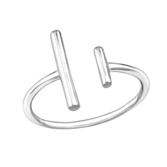 Sterling Silver Double Bar Ring