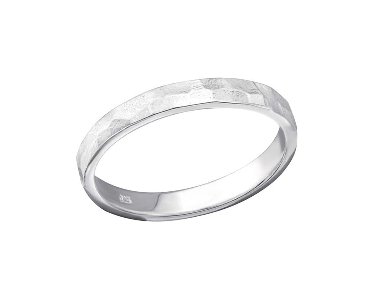 Sterling Silver Faceted Ring