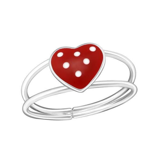 Kids Silver Heart Ring