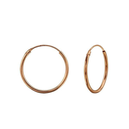 Rose Gold 18Mm Hoop Earrings