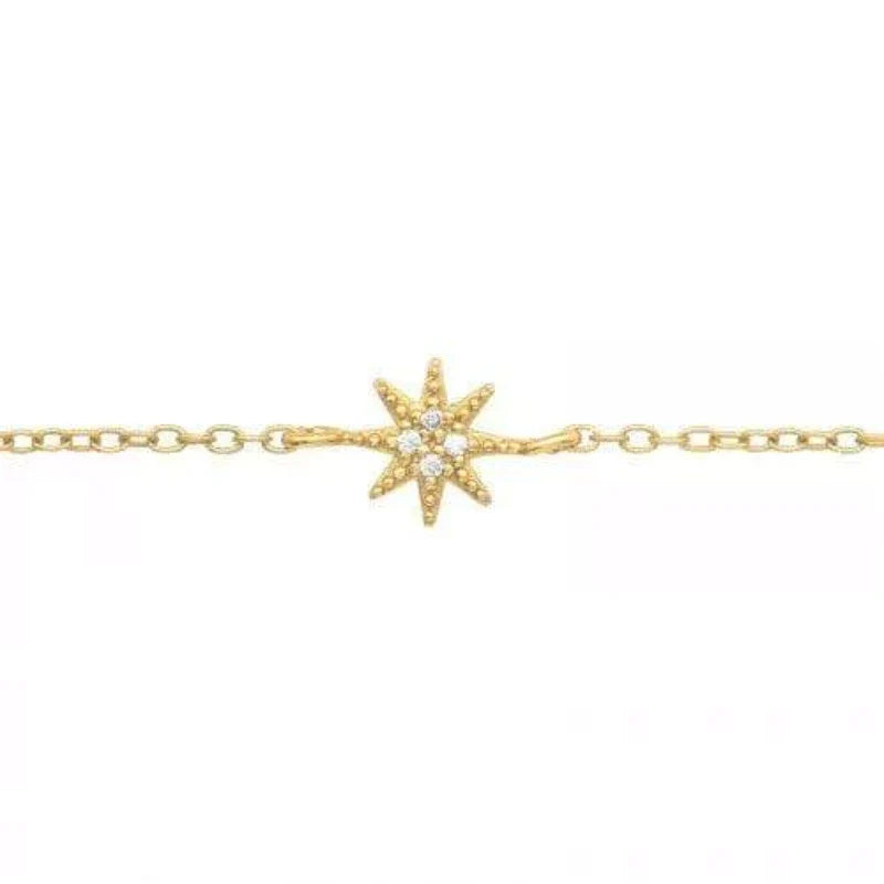 Gold Cubic Zirconia Sparkling Bracelet