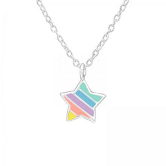 Kids Silver Star Necklace