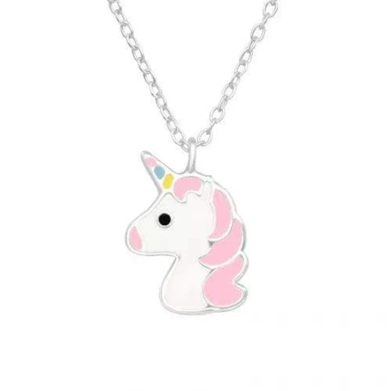 Kids Silver Unicorn Necklace