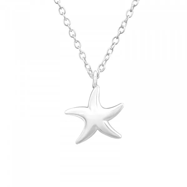 Silver Starfish Necklace