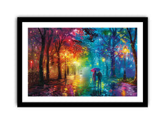 Raibow Walk Framed Print