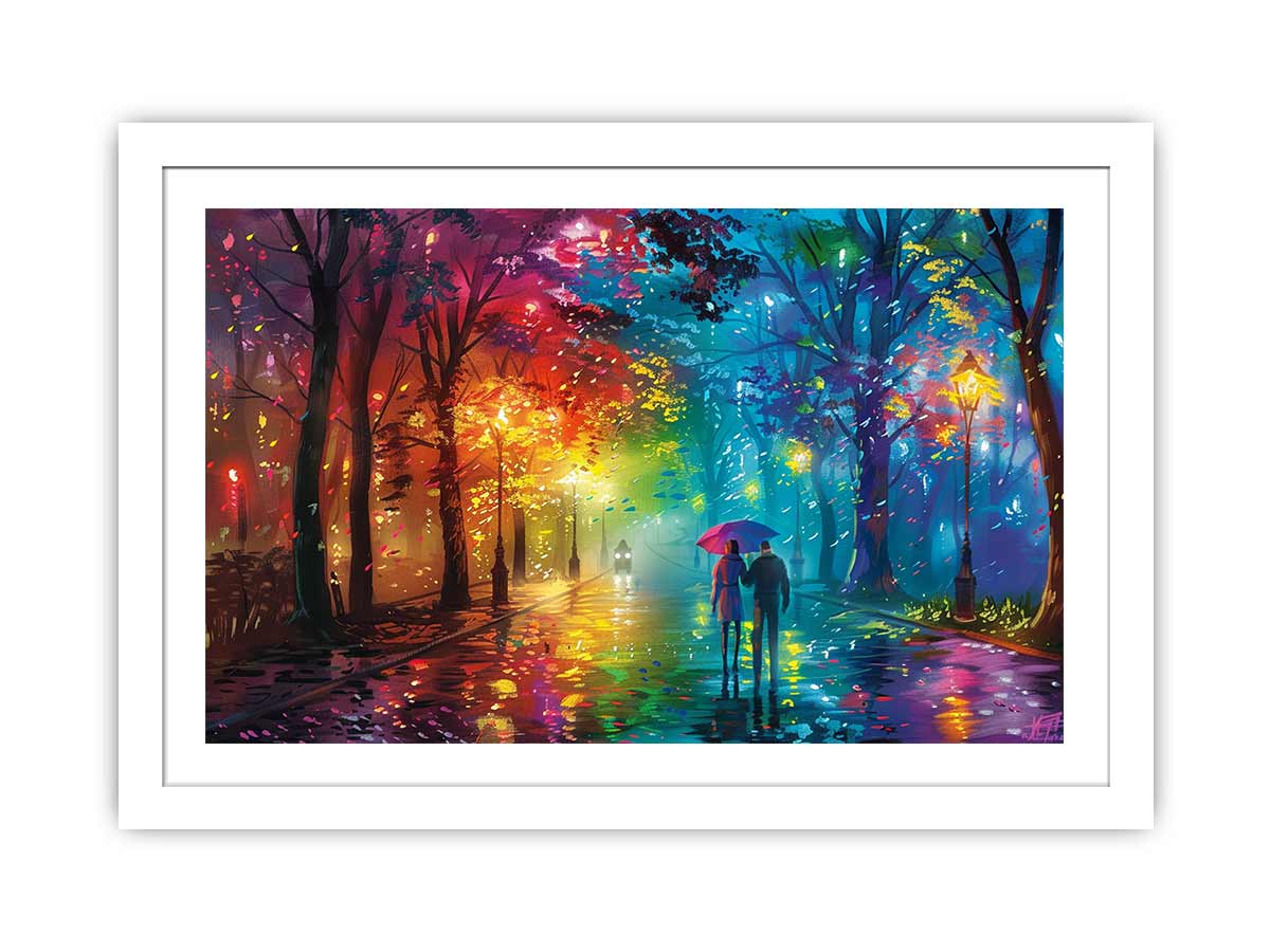 Raibow Walk Framed Print