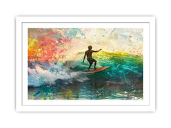 RainbowSurf Framed Print