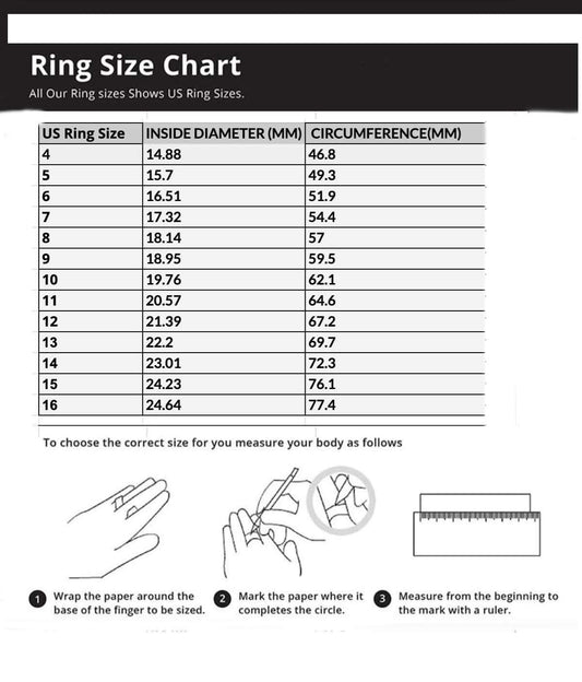 Ring Size chart