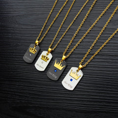 Her King His Queen Couple Necklace Set