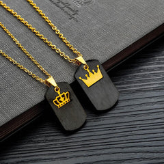 Her King His Queen Couple Necklace Set