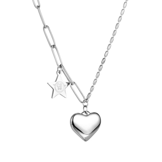 Stainless Steel Love Heart Chain Necklace