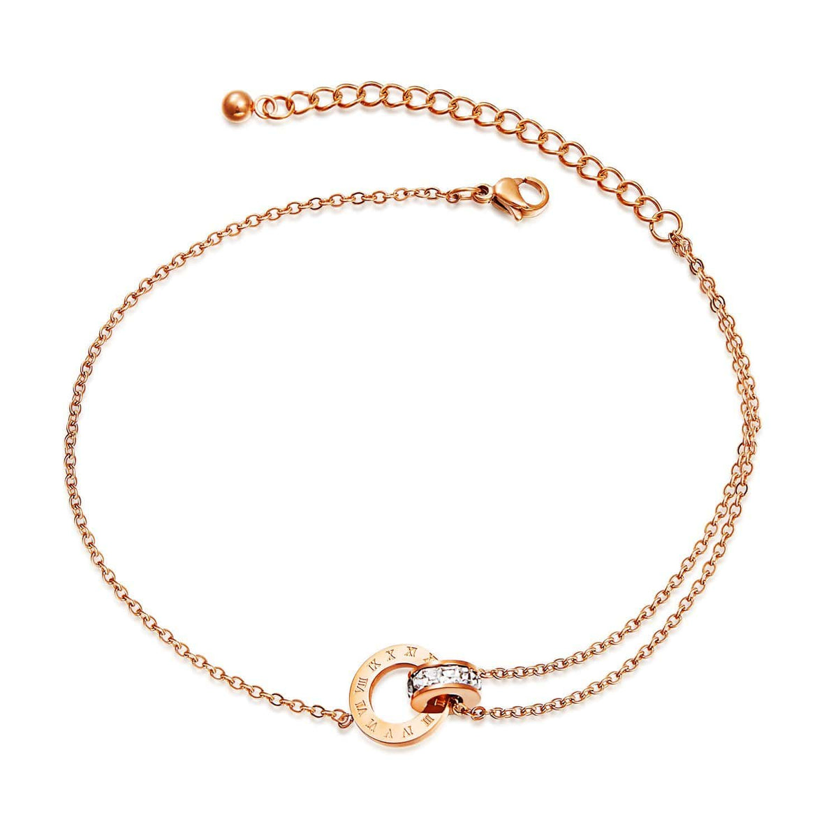 Stainless Steel Rose Gold Anklet Bracelet