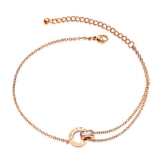 Stainless Steel Rose Gold Anklet Bracelet