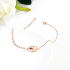 Stainless Steel Rose Gold Anklet Bracelet