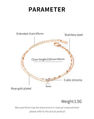 Stainless Steel Gold and Rose Gold Anklet