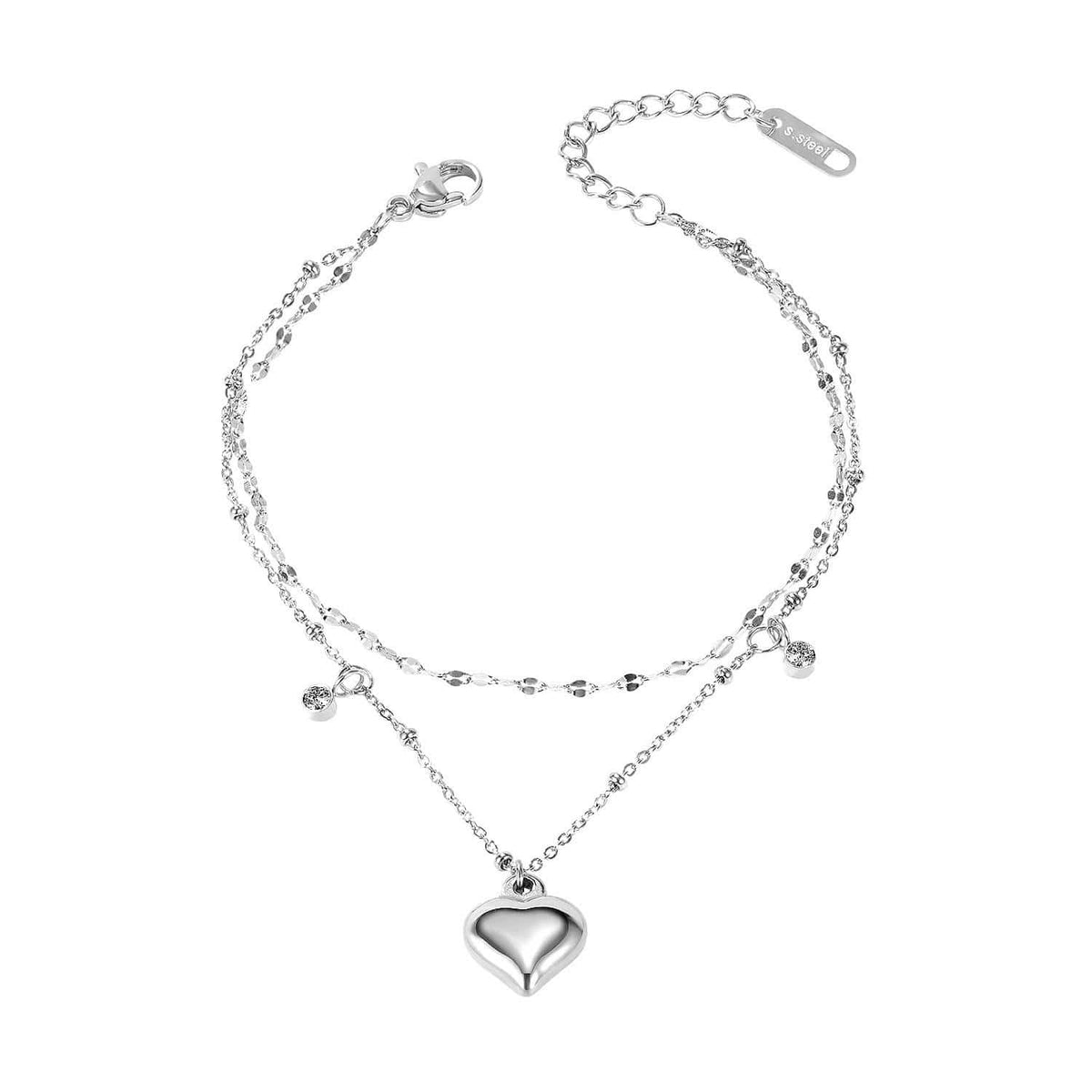 Stainless Steel Women Layer Chain Anklet