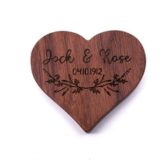 Wooden Heart  Ring Box