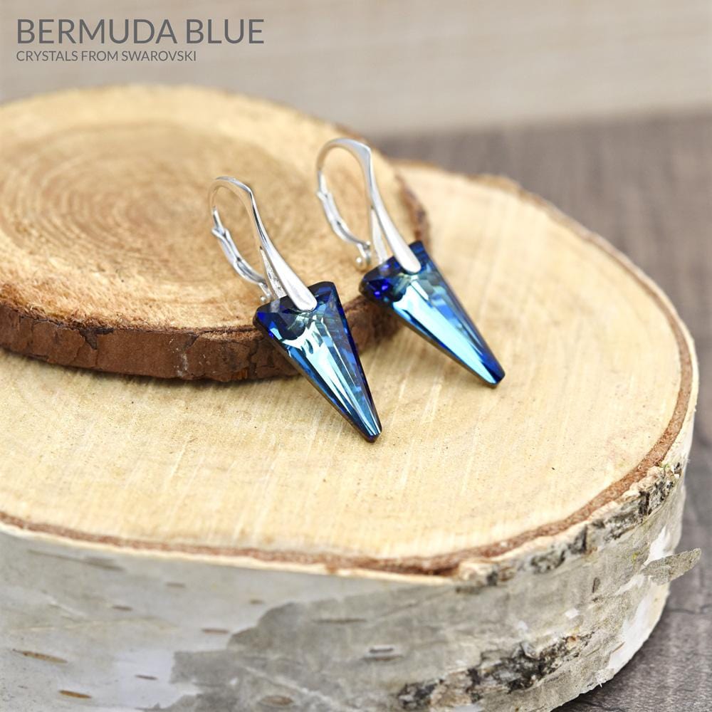 Blue Silver  Earrings