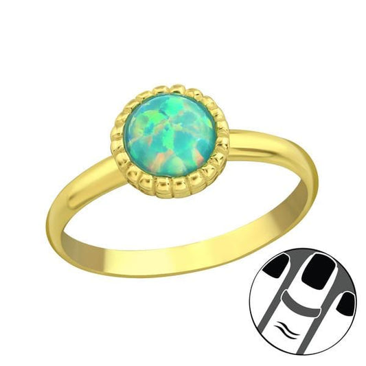 Gold plated  Moon Yellow Midi Ring