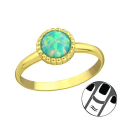 Gold plated  Moon Yellow Midi Ring