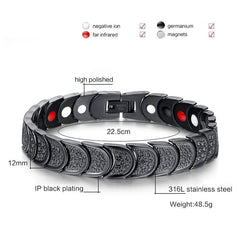 Mens Magnetic Bracelet Black