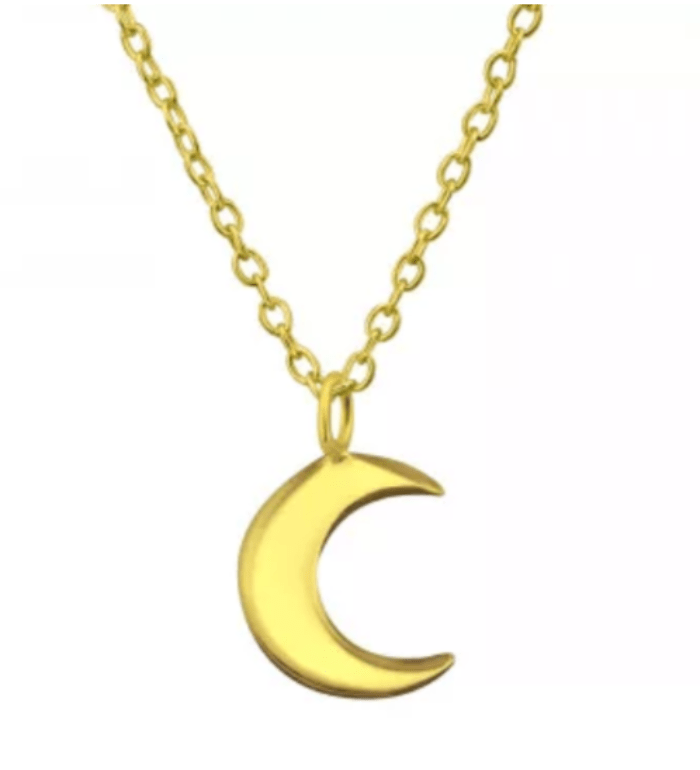 Gold Crescent Moon Necklace