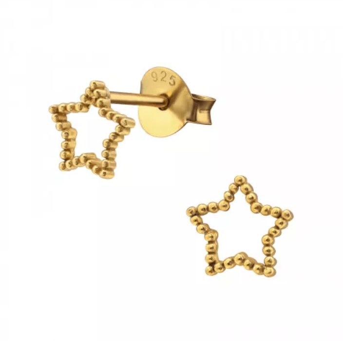 Gold Star Stud Earrings