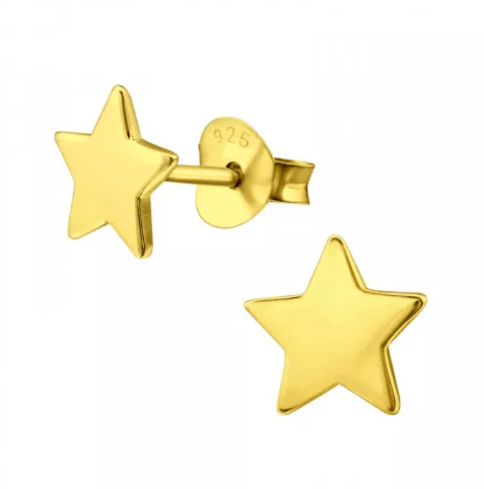 Gold Star Stud Earrings