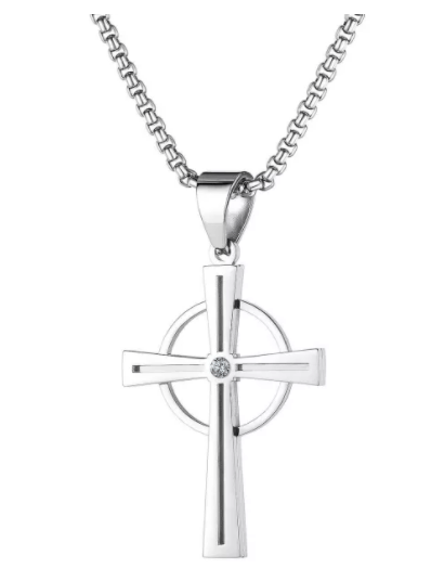 Simple Claddagh Cross Pendant