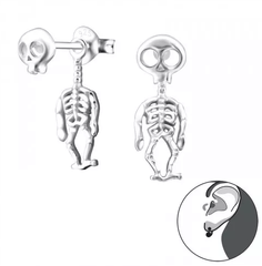 Silver Skull Earrings