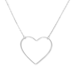 Open Charm Heart Necklace Set