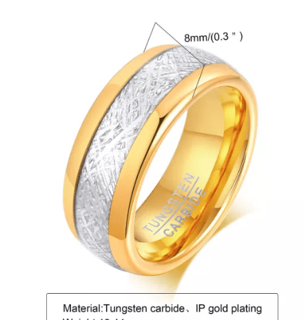 Gold Tungsten Wedding Ring