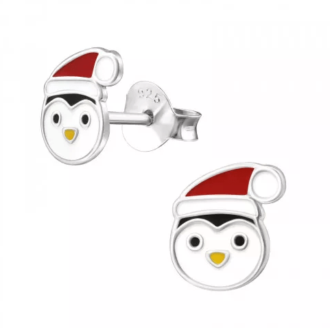 Kids Silver Penguin Stud Earrings