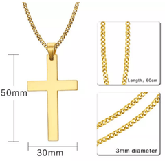 Gold Men Cross Pendant