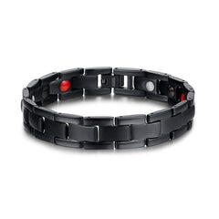 Stainless Steel  Mens  Black Magnetic Bracelet