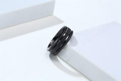 Groove Brushed Surface Tungsten Ring for Men