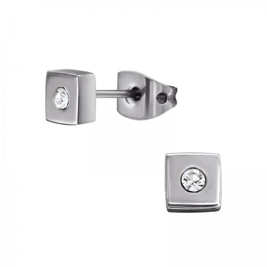 Titanium Square stud earrings