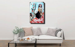 Sexy Girl Bowling Metal Tin Sign Poster