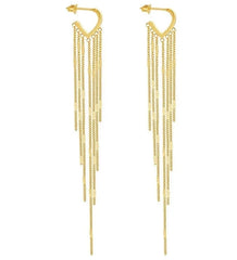 Long Tassel Drop Earrings