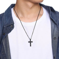 Jesus Cross Cremation Urn Necklace